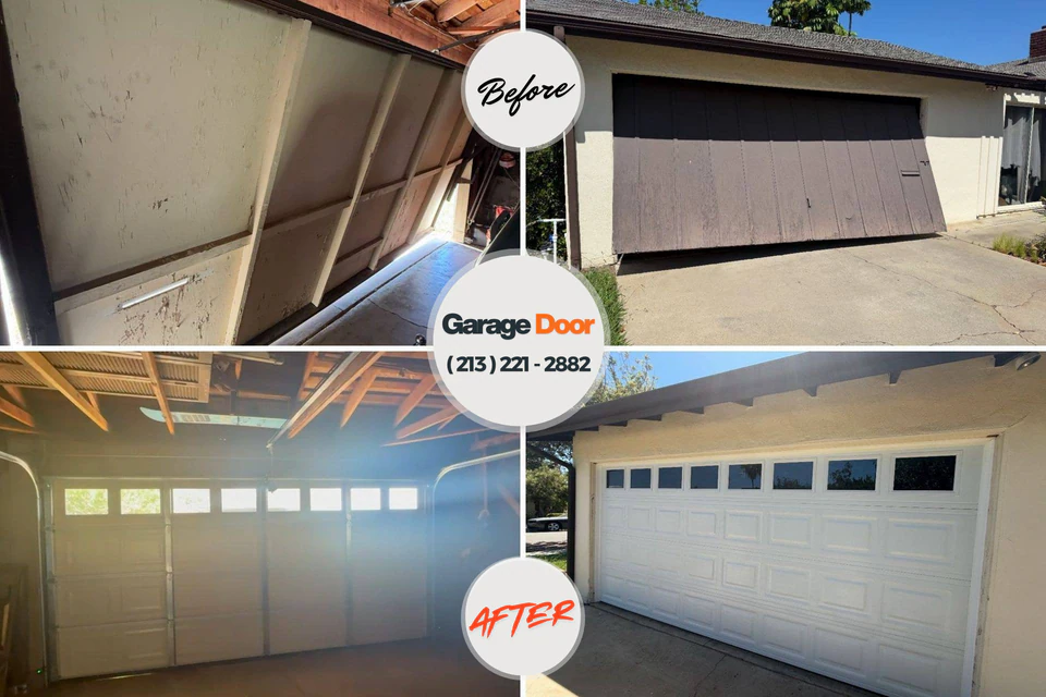 Before and after: garage door company McGill, NV